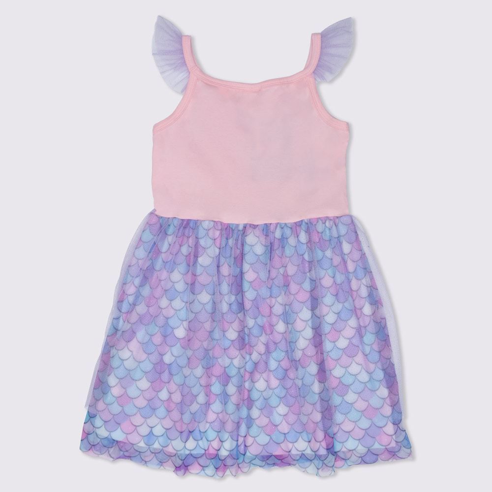 Vestido 1 a 3 anos Cotton Sereia com Bolsinha Yoyo Kids