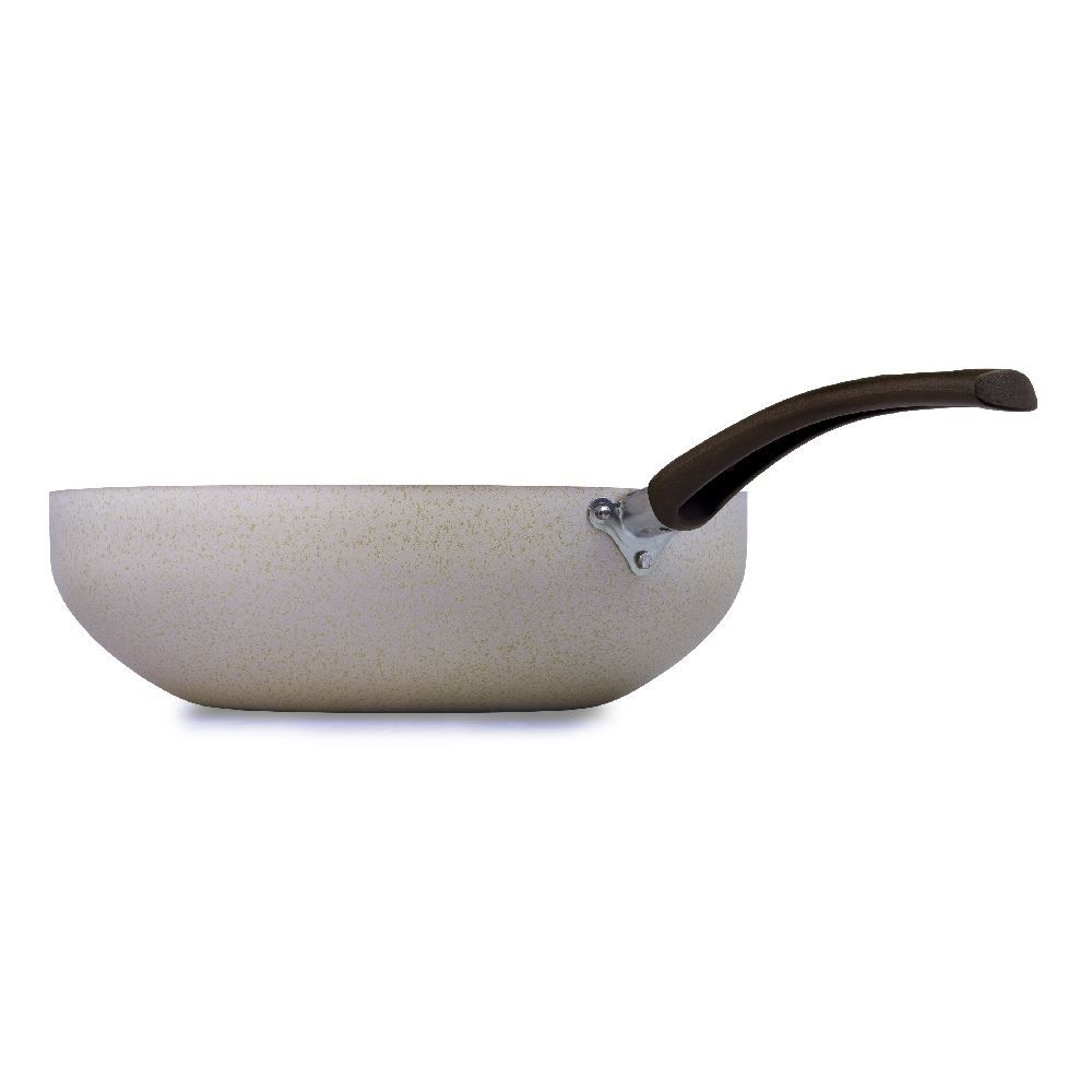 Wok Antiaderente Eko Multiflon 28 Cm - Bege