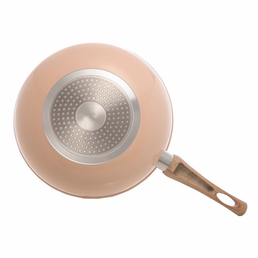 Wok De Indução Alumínio Revestida Cerâmica Granilite Lyor 3,6 L - Bege