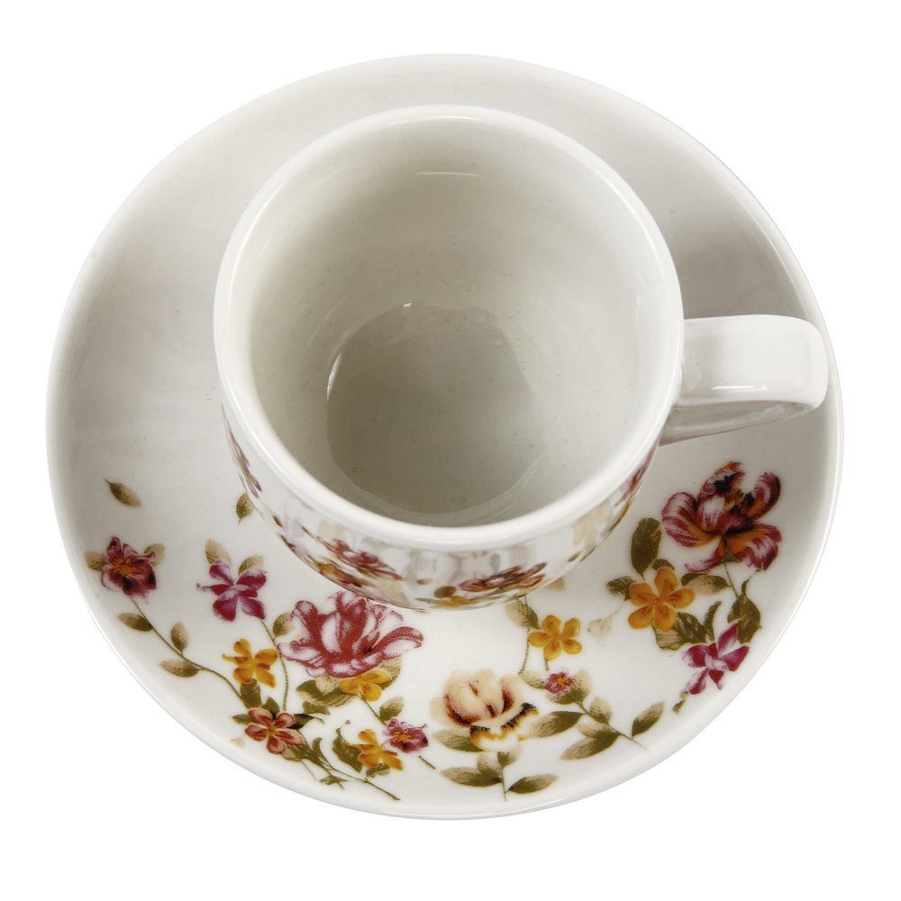 Xícara De Café Com Pires Porcelana Le Jardin Hauskraft - 90 ml