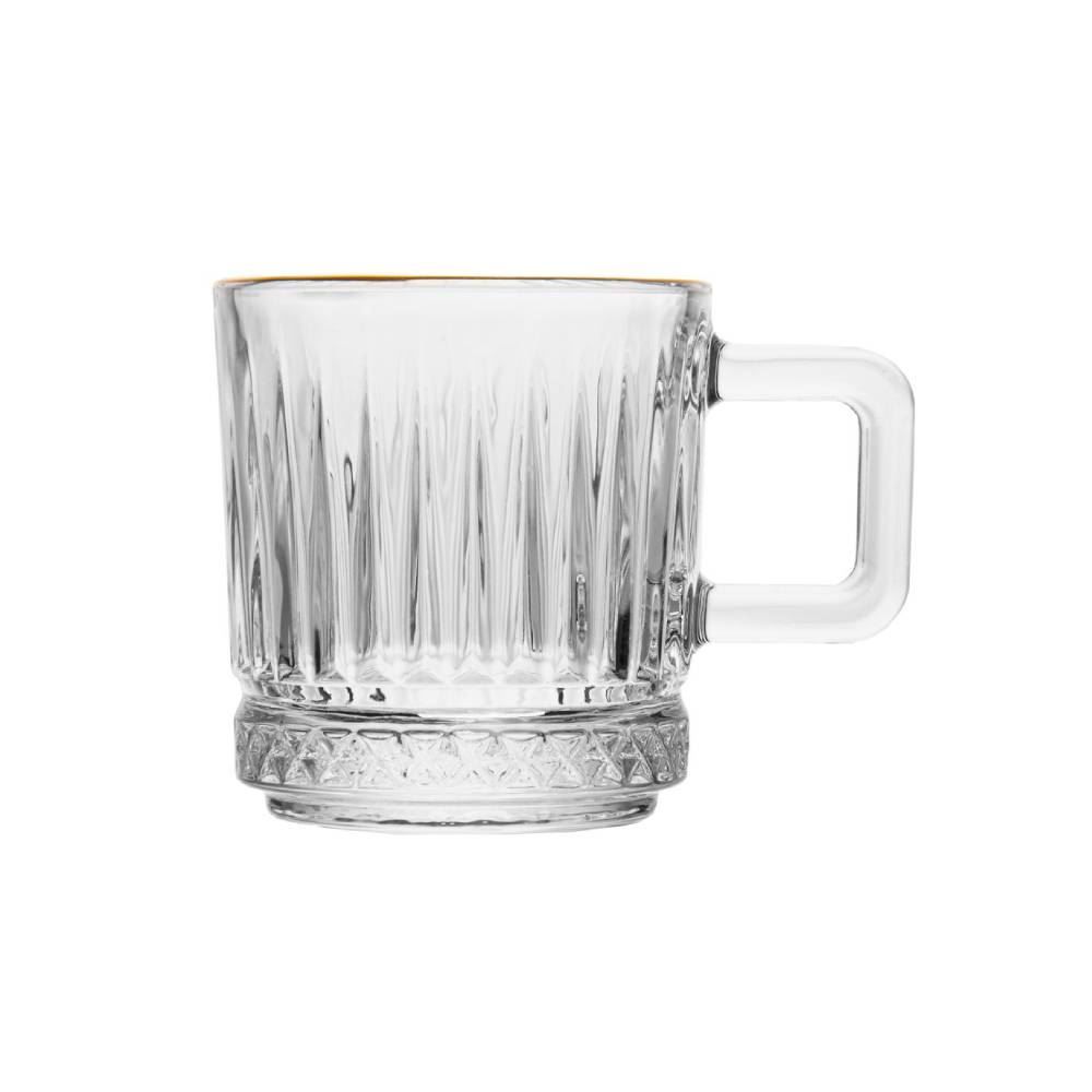 Xícara De Café Deli Diamond Com Filete Dourado Lyor - 90ml