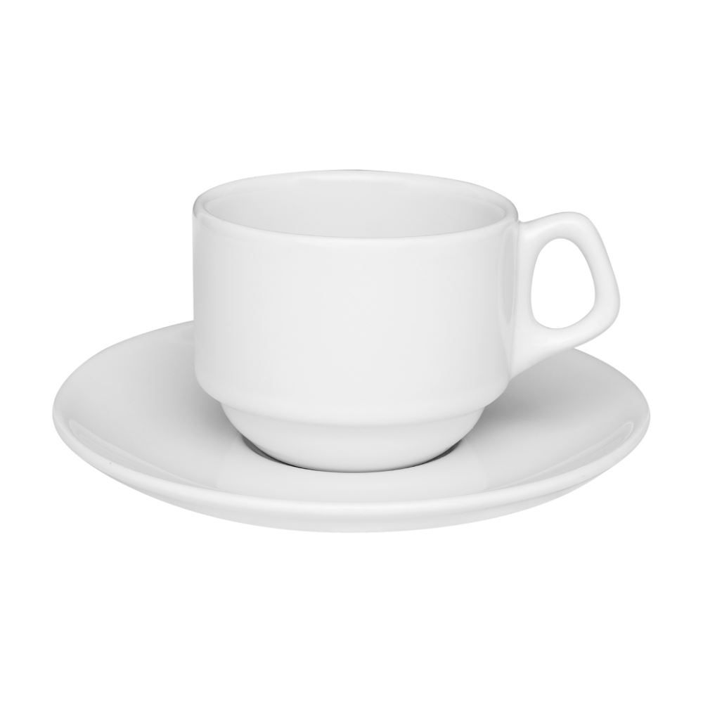 Xícara Com Pires Hotel Oxford De Porcelana 200Ml - Porcelana