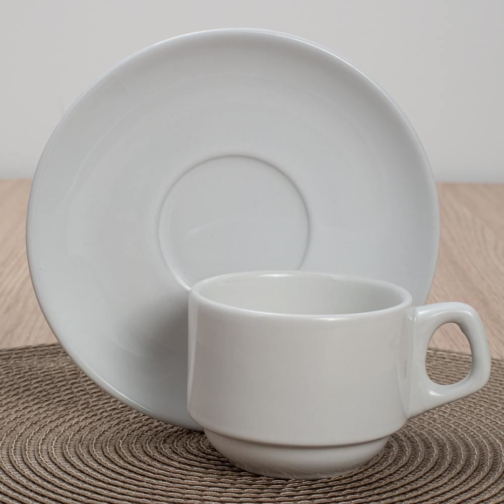 Xícara Com Pires Hotel Oxford De Porcelana 200Ml - Porcelana