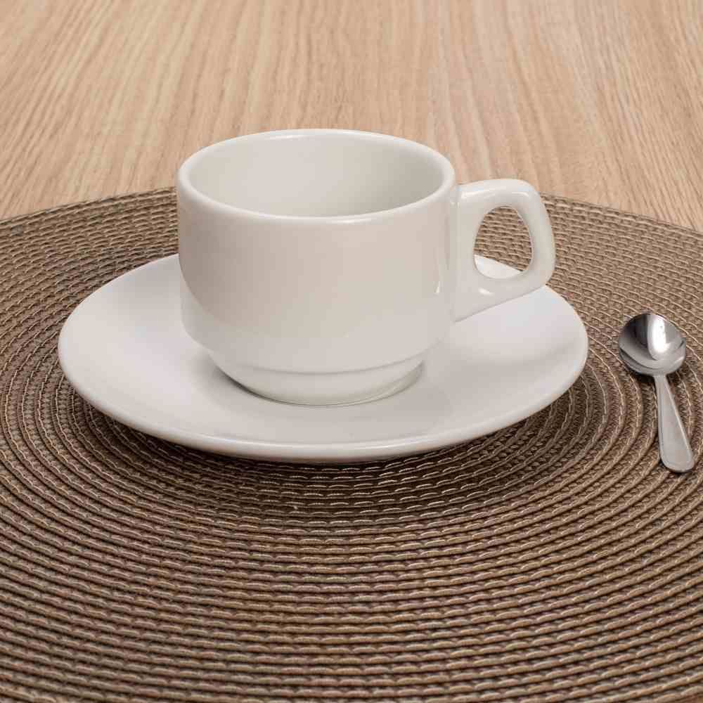 Xícara Com Pires Hotel Oxford De Porcelana 200Ml - Porcelana