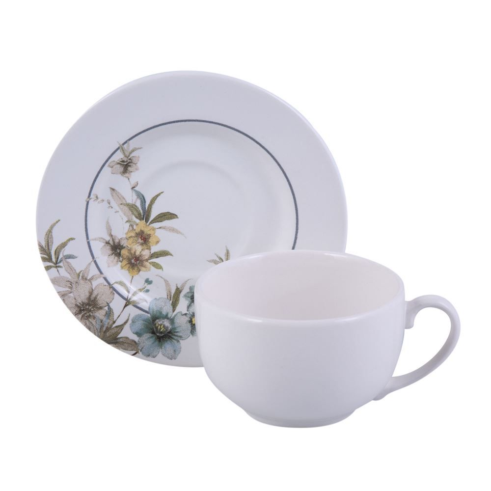 Xicara De Chá Com Pires Blue Garden Havan Casa - 270ML