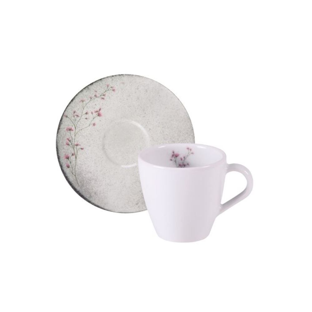 Xícara De Chá Com Pires Floralis Tramontina - 200ml