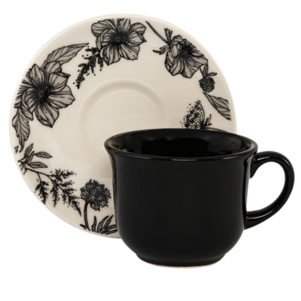 Xícara De Chá Com Pires Francis Biona Havan Casa 200Ml - Cerâmica