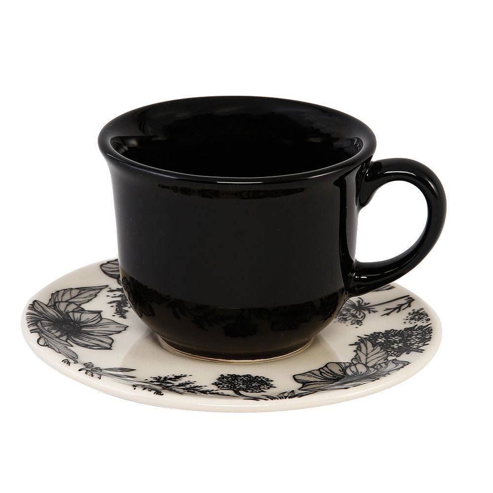 Xícara De Chá Com Pires Francis Biona Havan Casa 200Ml - Cerâmica