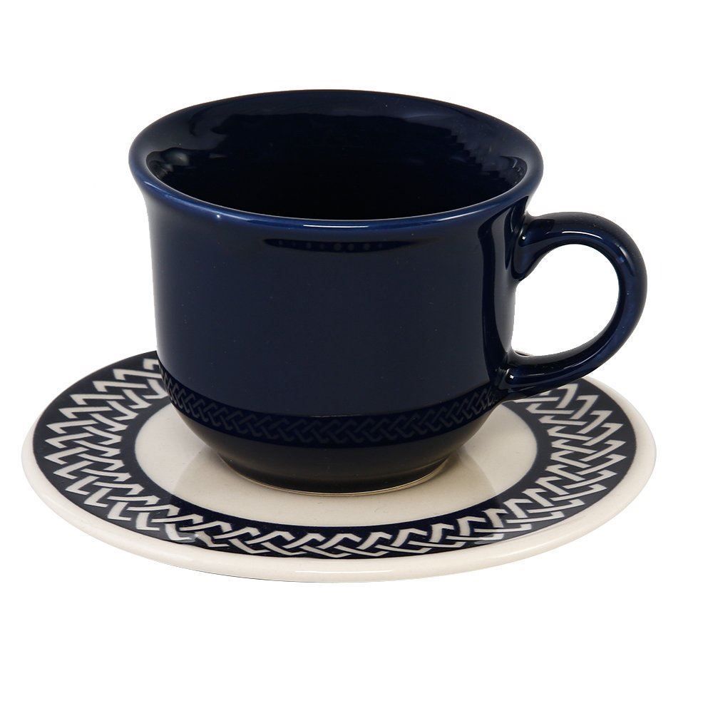 Xícara De Chá Com Pires New Trama Blue Biona By Havan Casa 200Ml - Cerâmica