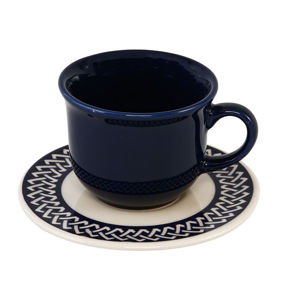 Xícara De Chá Com Pires New Trama Blue Biona By Havan Casa 200Ml - Cerâmica