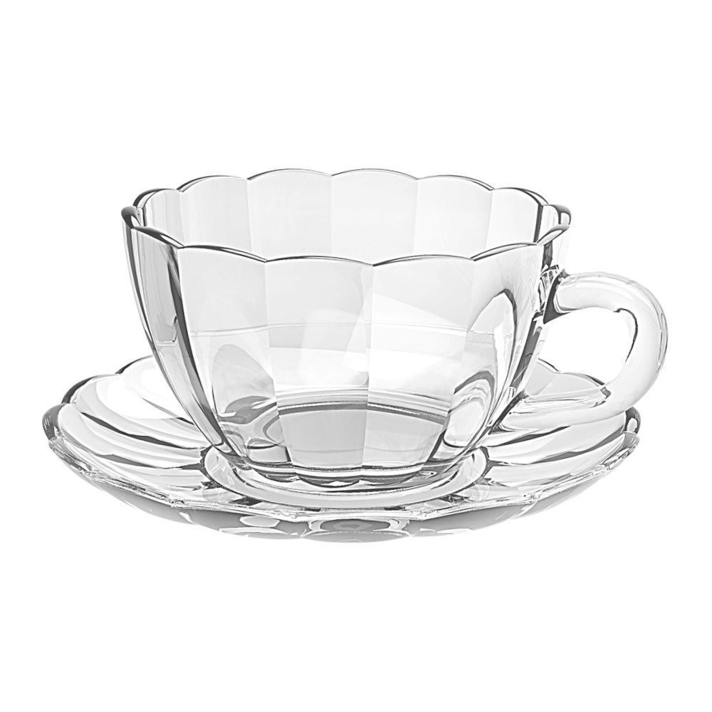 Xícara De Chá Com Pires Peach Hauskraft - 240ml