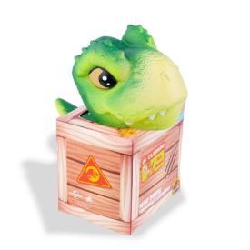 Mini T-Rex Verde Na Casinha Baby Dinos Pupee - 1487