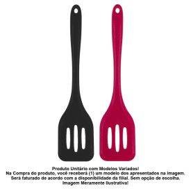 Espatula Vazada Silicone Modern 29,2X6,8Cm - Silicone