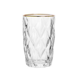 Copo Alto Lyor Diamond 330Ml - Fio Dourado