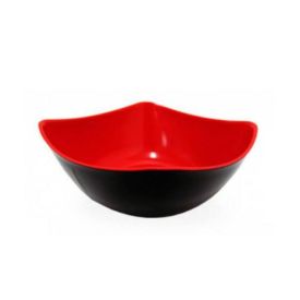 Bowl Solecasa Oriental Melamina 450Ml - Vermelho e Preto