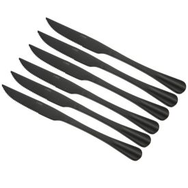 Jogo De Facas Para Churrasco Lyor Positano 23Cm 6 Peças - Preto