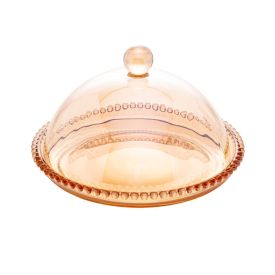 Queijeira Pearl Wolff Âmbar 20X12cm - Cristal