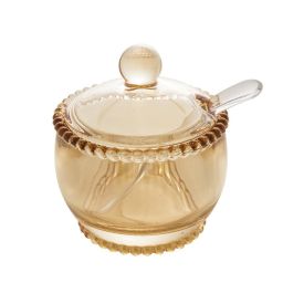 Açucareiro Com Colher Wolff Pearl Âmbar 200Ml - Cristal