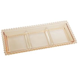 Petisqueira Wolff Pearl Âmbar 3 Divisões 30Cm - Âmbar