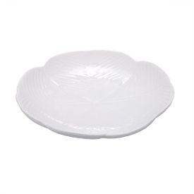 Prato De Servir Lyor Banana Leaf 20X3cm - Branco