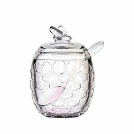 Açucareiro Com Colher De Vidro Abelha Hauskraft - 230ml