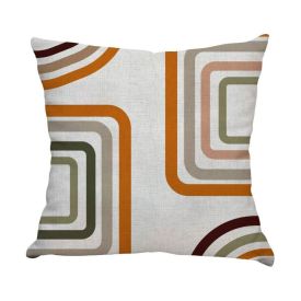 Almofada Decorativa 48X48 Cm Estampada Havan Casa - Geométrico Ocre e Verde
