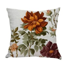 Almofada Decorativa 48X48 Cm Estampada Havan Casa - Floral Ocre 