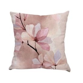 Almofada Decorativa 48X48 Cm Estampada Havan Casa - Flores Aquarela Rosa