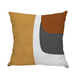 Almofada Decorativa 48X48 Cm Estampada Havan Casa - Geo Ambar e Ocre