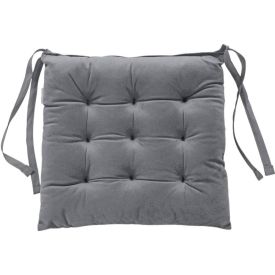 Almofada Para Assento Futton 42X42cm Veludo Italiano - Cinza