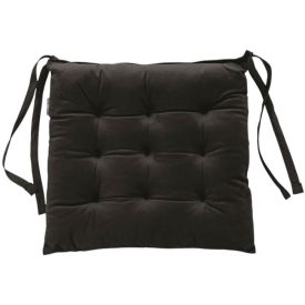 Almofada Para Assento Futton 42X42cm Veludo Italiano - Preto