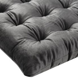 Almofada Para Assento Futton 42X42cm Veludo Italiano - Ardósia Cinza