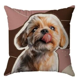 Almofada Decorativa 43X43 Cm Pets Havan Casa - Yorkie Marrom