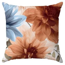 Almofada Veludo 48X48 Cm Estampada Havan Casa - Flor de Pêssego