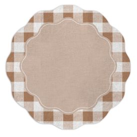 Fundo De Prato Viena 40 Cm Havan Casa - Vichy Textura Bege