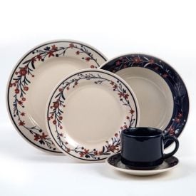 Aparelho De Jantar Donna Lizzie Havan Casa 20 Peças - Azul e Vermelho