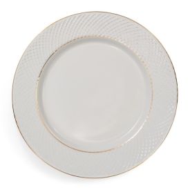 Aparelho De Jantar Porcelana Elizabeth Com Filete Dourado Havan Casa 20 Peças - Branco