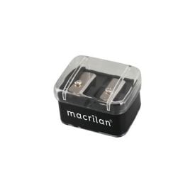 Apontador Para Lápis De Maquiagem Duplo Macrilan - Preto
