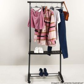 Arara Com Prateleira Master Arthi - Preto