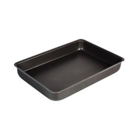 Assadeira De Alumínio Retangular Fortaleza 35,5 Cm - Preto 