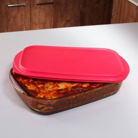 Lasanheira Retangular Com Tampa Sempre Nadir 4 Litros - Vidro