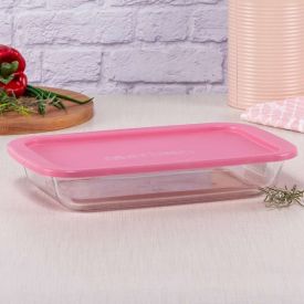 Assadeira Retangular com Tampa 1,6 litros Marinex - Colors