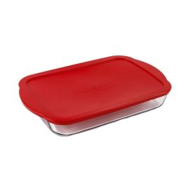 Assadeira Retangular Com Tampa Titanium 3,85 Litros - Vidro Transparente