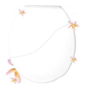 Assento Sanitário Almofadado Floral Bellart Durin - Branco
