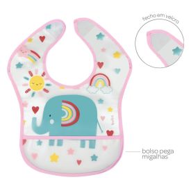 Babador Com Bolso Pega Migalhas Buba - Arco Iris