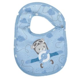 Babador Infantil Estampado Com Forro Havan Baby - Aviador Azul