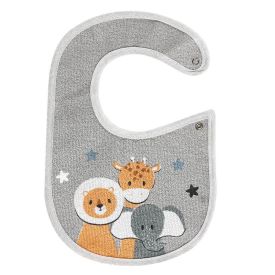 Babador Infantil Estampado Com Forro Havan Baby - Safari