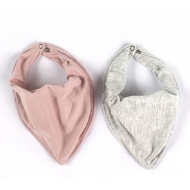 Babador Liso Kit Com 2 Peças - Rosa e Mescla