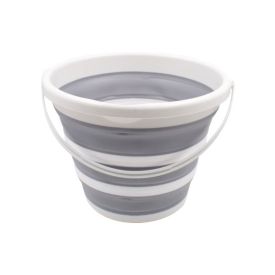 Balde Dobrável Havan Casa 10 Litros - Branco e Cinza