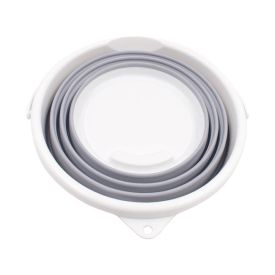 Balde Dobrável Havan Casa 10 Litros - Branco e Cinza